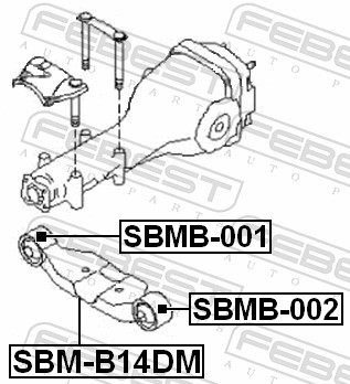 Febest Differentieel keerring SBM-B14DM