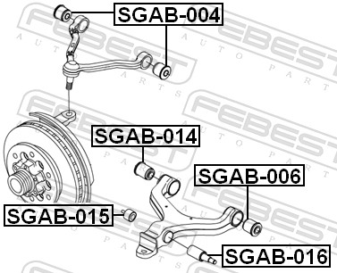 Febest Draagarm-/ reactiearm lager SGAB-016