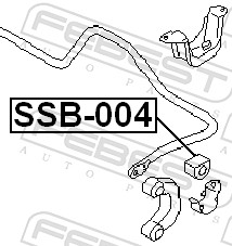 Febest Stabilisatorstang rubber SSB-004