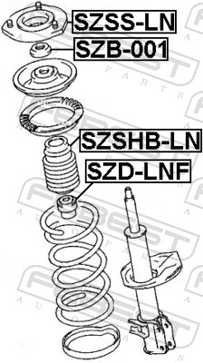 Febest Veerpootlager & rubber SZB-001