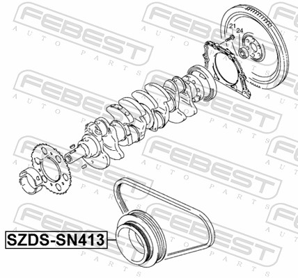 Febest Krukaspoelie SZDS-SN413