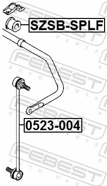 Febest Stabilisatorstang rubber SZSB-SPLF