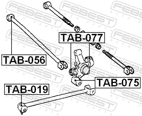 Febest Draagarm-/ reactiearm lager TAB-019