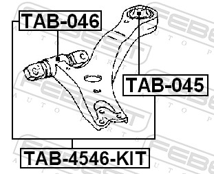 Febest Draagarm-/ reactiearm lager TAB-045