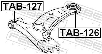 Febest Draagarm-/ reactiearm lager TAB-126