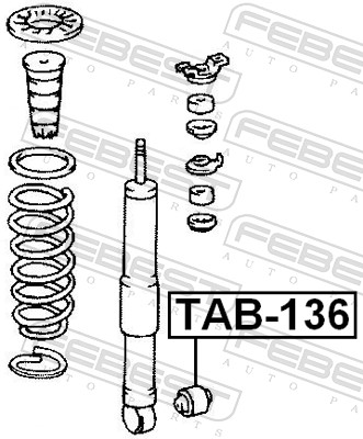 Febest Schokdemper bus TAB-136