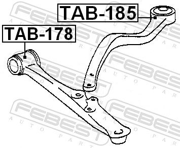 Febest Draagarm-/ reactiearm lager TAB-185