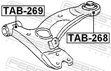 Febest Draagarm-/ reactiearm lager TAB-269