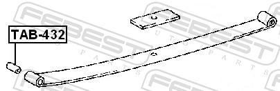 Febest Bladveerlagerbus TAB-432