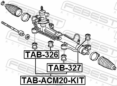 Febest Stuurhuisrubber TAB-ACM20-KIT