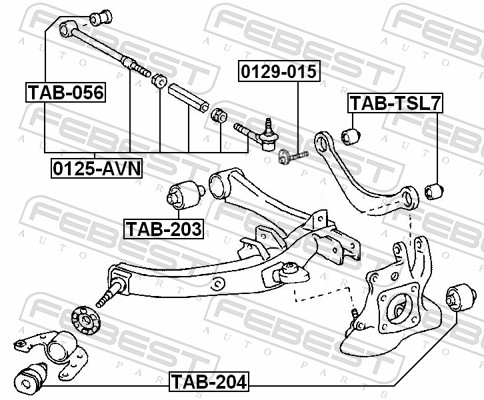 Febest Draagarm-/ reactiearm lager TAB-TSL7