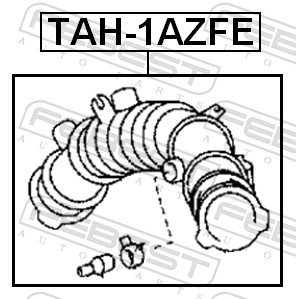 Febest Inlaatslang-/pijp luchtfilter TAH-1AZFE