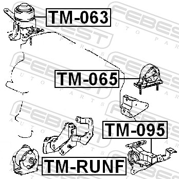 Febest Motorsteun TM-063