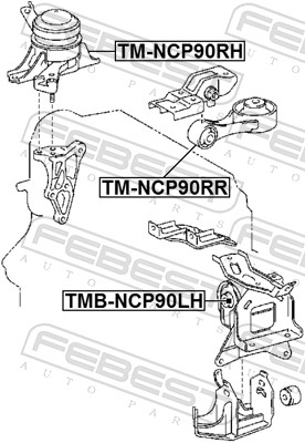 Febest Motorsteun TM-NCP90RH