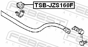 Febest Stabilisatorstang rubber TSB-JZS160F