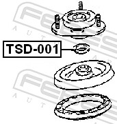 Febest Veerpoot lager pakking TSD-001