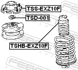 Febest Stofkap schokdemper TSHB-EXZ10F