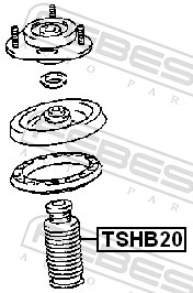 Febest Stofkap schokdemper TSHB20