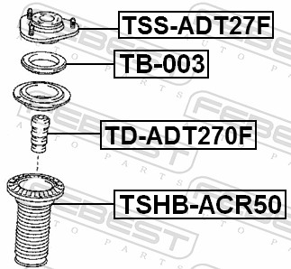 Febest Veerpootlager & rubber TSS-ADT27F