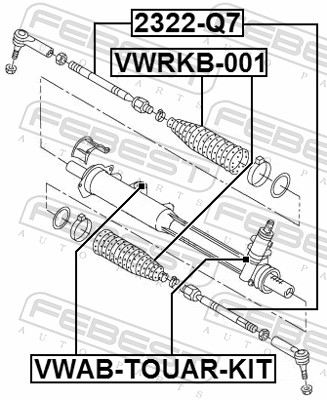 Febest Stuurhuisrubber VWAB-TOUAR-KIT