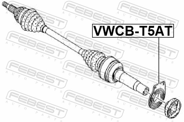 Febest Aandrijfas VWCB-T5AT