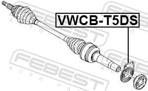 Febest Aandrijfas VWCB-T5DS