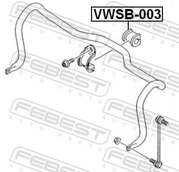 Febest Stabilisatorstang rubber VWSB-003