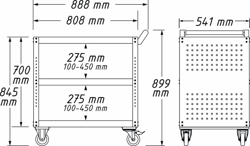 Hazet Werkplaats sservicewagen 167-3S