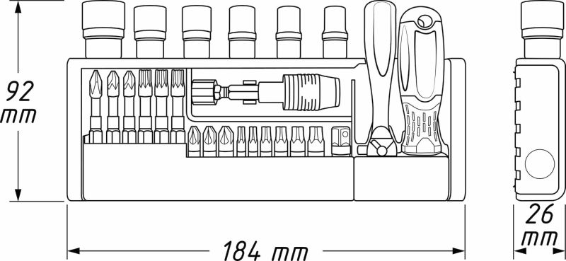 Hazet Set, schroevendraaierbits 2300SH-1
