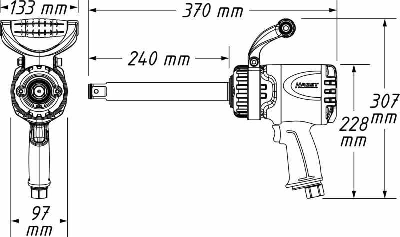 Hazet Slagschroevendraaier (perslucht) 9014LGTT