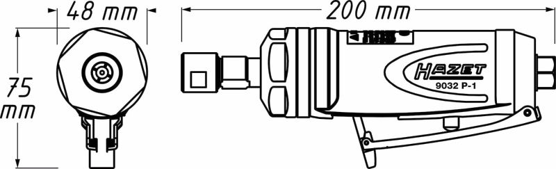 Hazet Staafslijper (perslucht) 9032P-1