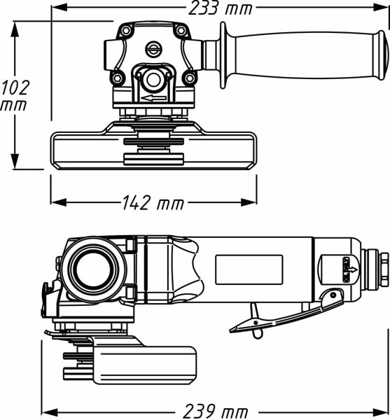 Hazet Haakse slijper (perslucht) 9033N-7