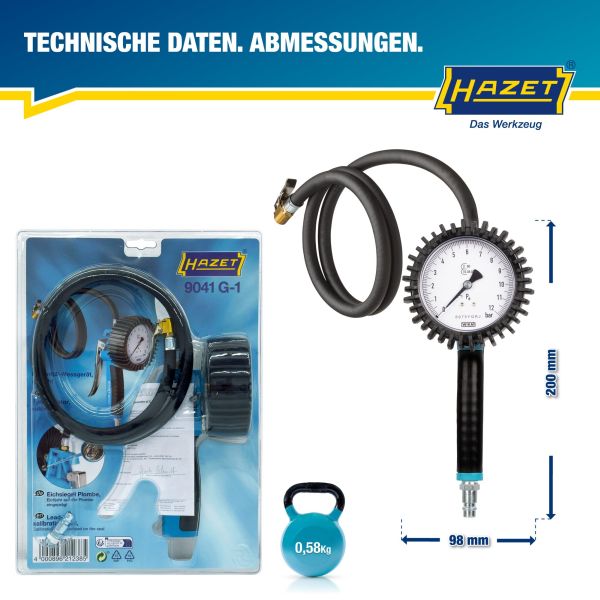 Hazet Bandenspanningsmeter/-pomp 9041G-1