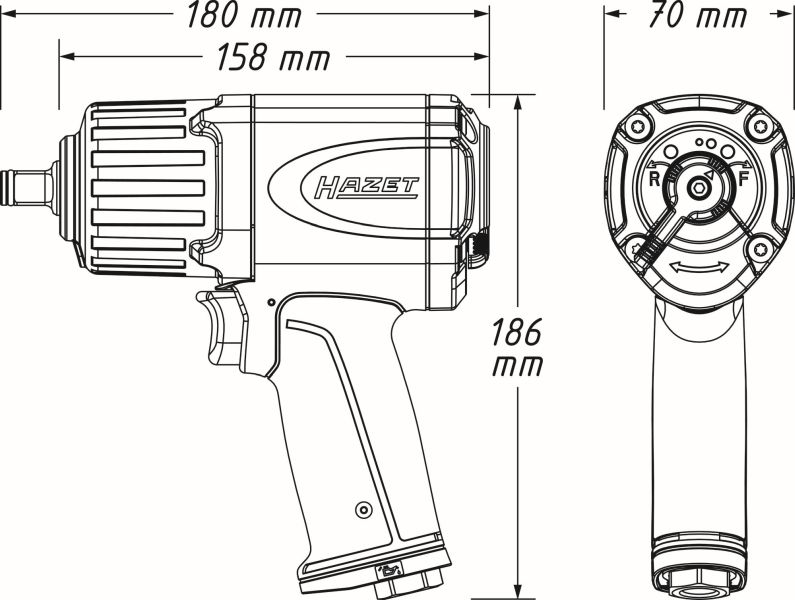 Hazet Slagschroevendraaier (perslucht) 9012ECO