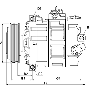 Hc-Cargo Airco compressor 240780