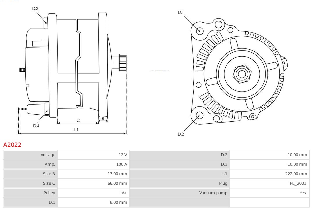 AS-PL Alternator/Dynamo A2022