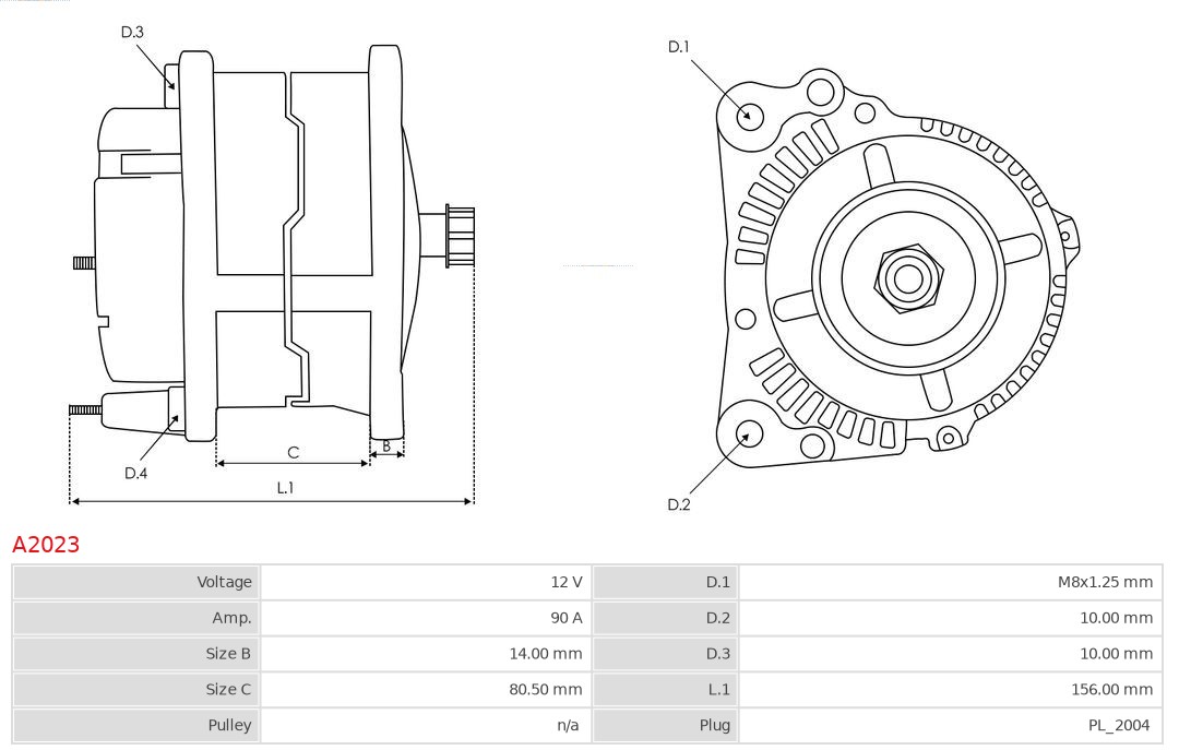 AS-PL Alternator/Dynamo A2023