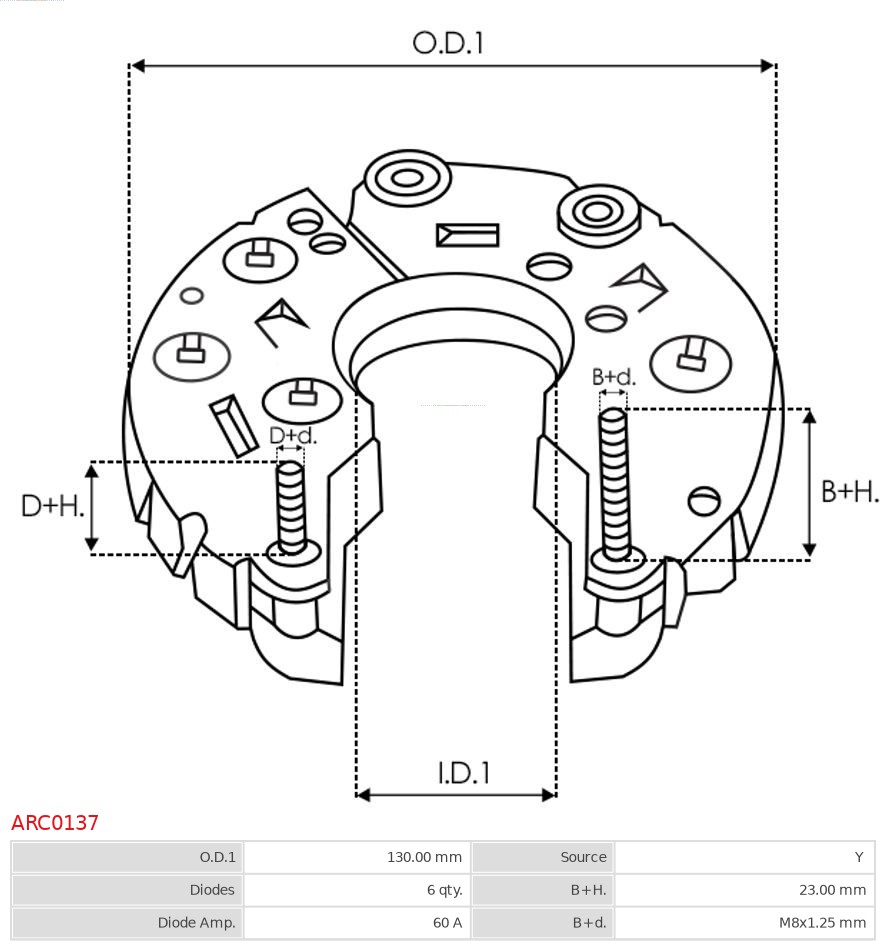 AS-PL Houder, generator - aandrijfflens ARC0137