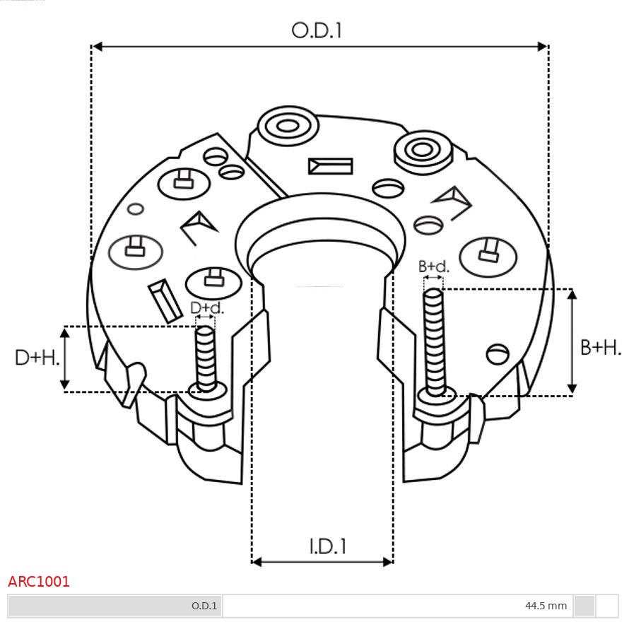 AS-PL Dynamo gelijkrichter (Diodebrug) ARC1001