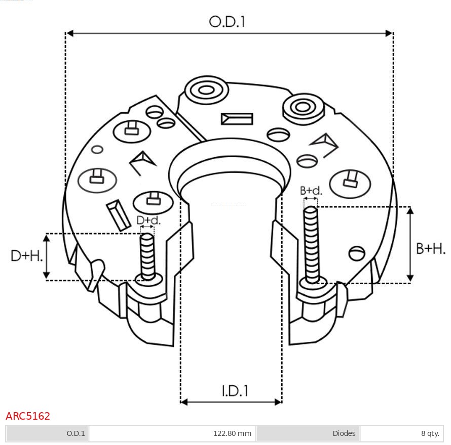 AS-PL Dynamo gelijkrichter (Diodebrug) ARC5162