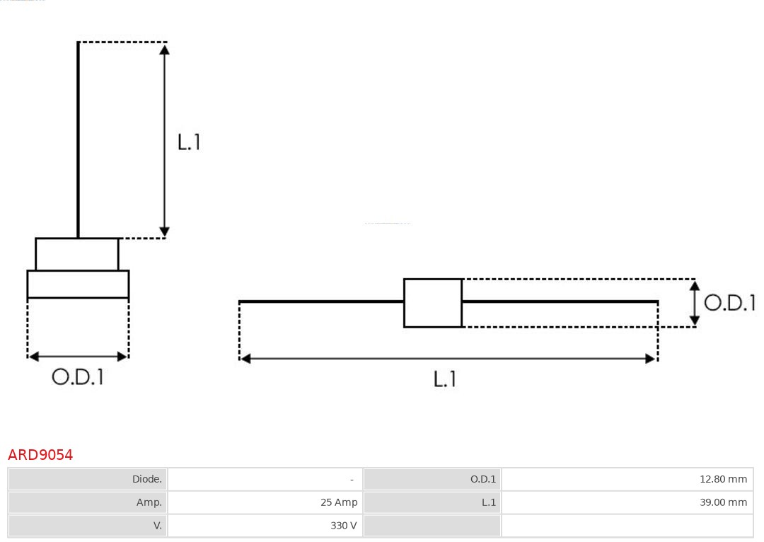AS-PL Dynamo gelijkrichter (Diodebrug) ARD9054
