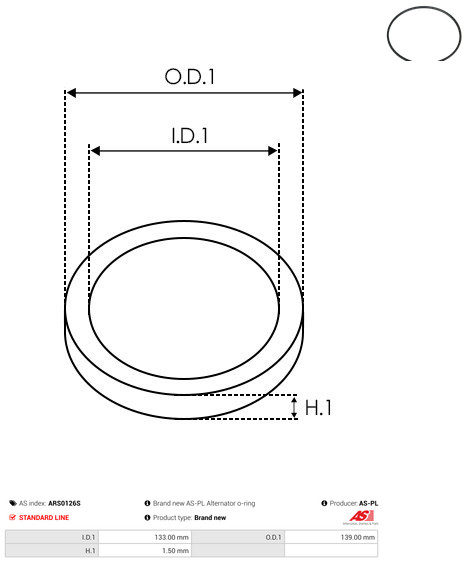 AS-PL Reparatieset, alternator ARS0126S