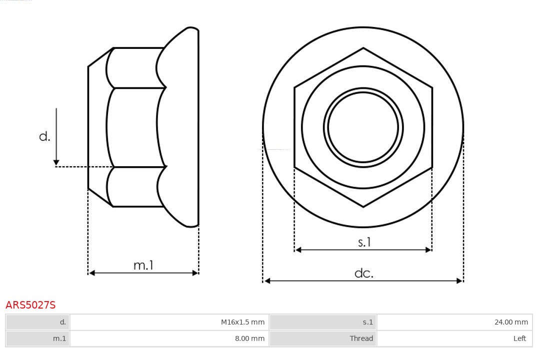 AS-PL Reparatieset, alternator ARS5027S