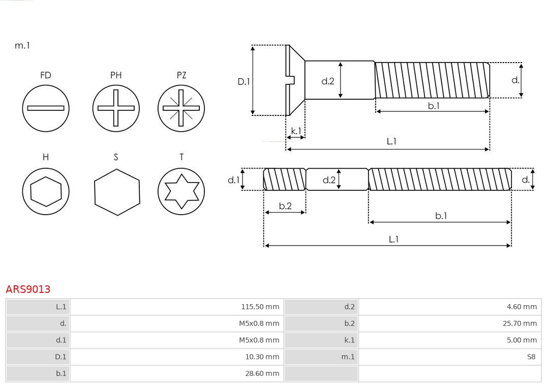 AS-PL Reparatieset, alternator ARS9013