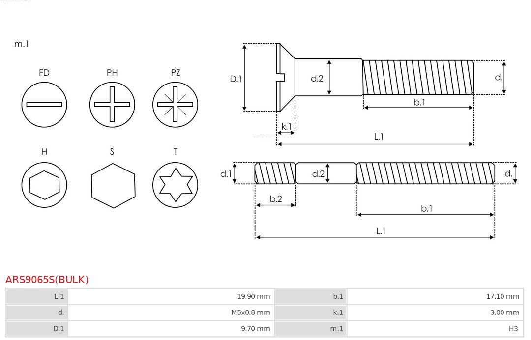 AS-PL Reparatieset, alternator ARS9065S(BULK)