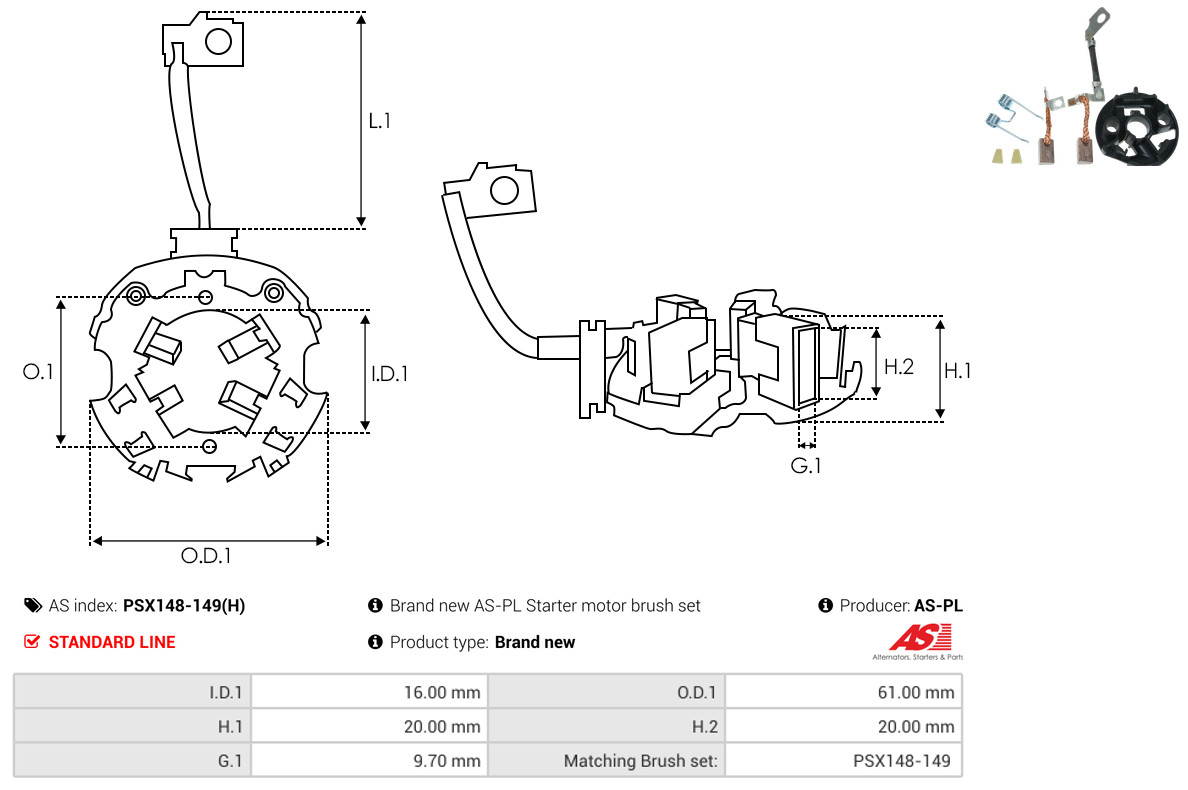 AS-PL Starter - Dynamo PSX148-149(H)