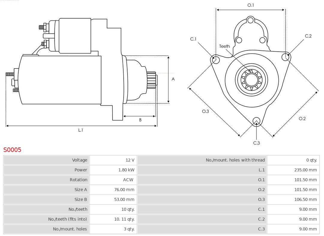 AS-PL Starter S0005