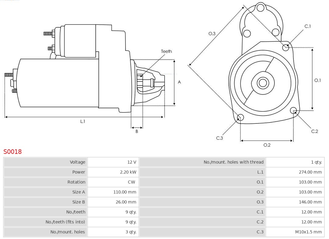 AS-PL Starter S0018