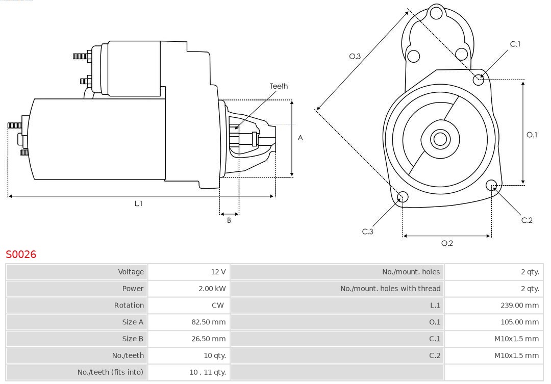 AS-PL Starter S0026