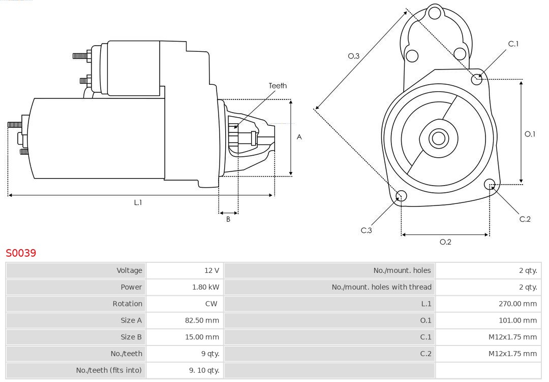 AS-PL Starter S0039